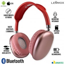Headphone Bluetooth LEF-1005 Lehmox - Vermelho Rosê